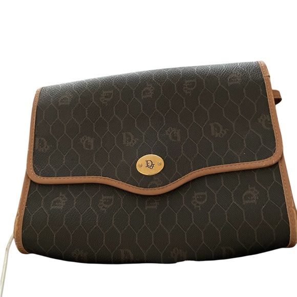 Dior Handbags - Christian Dior Vintage Honeycomb Canvas Crossbody Bag with COA